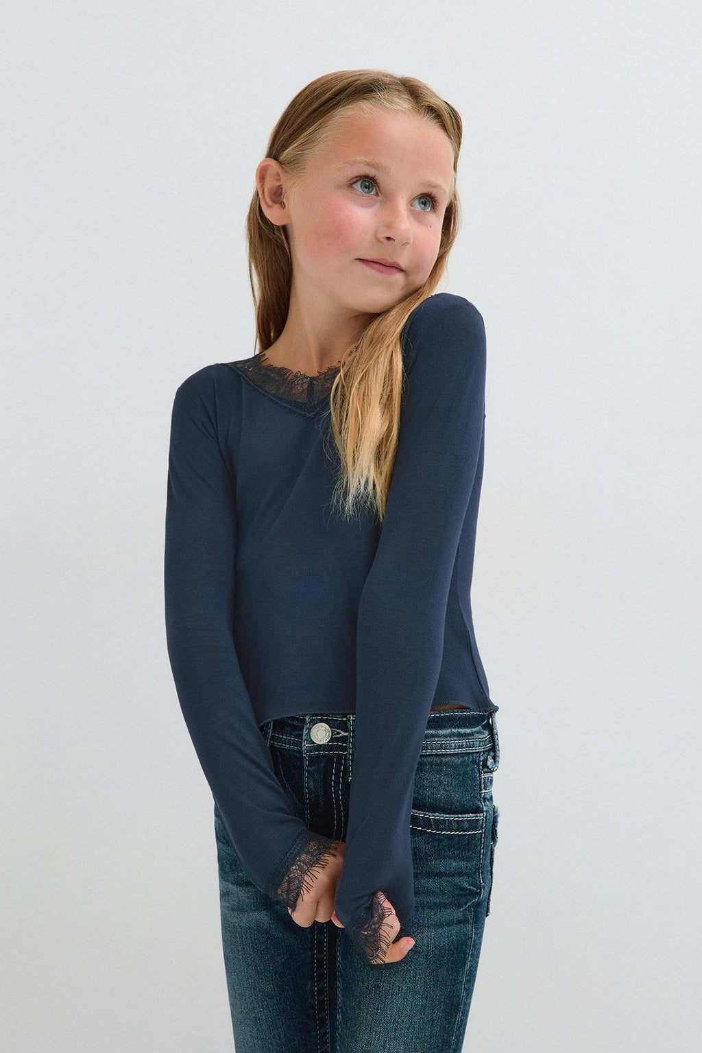 Y petite lace top