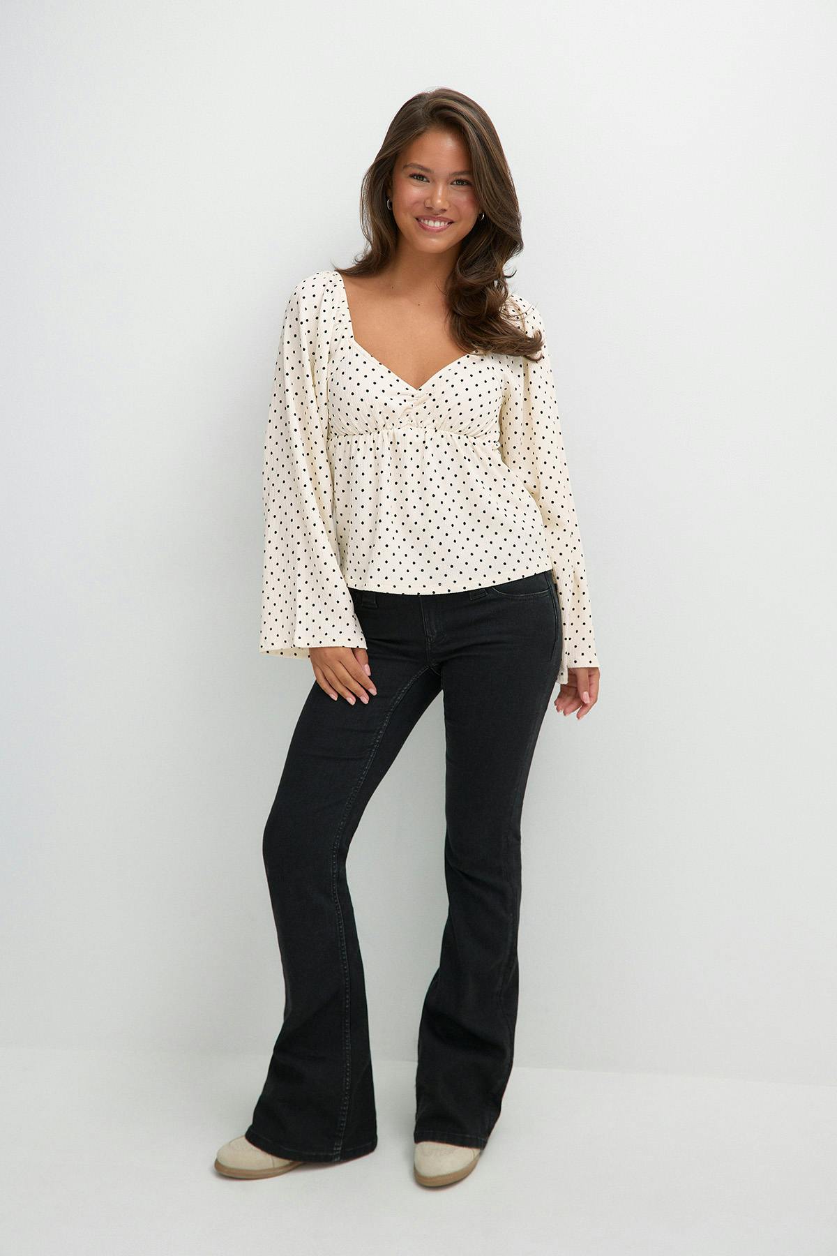 Y texture long sleeve top