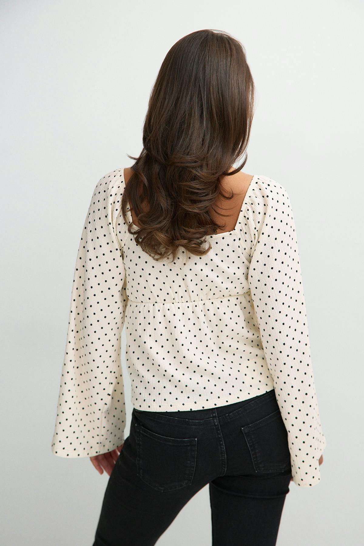 Y texture long sleeve top
