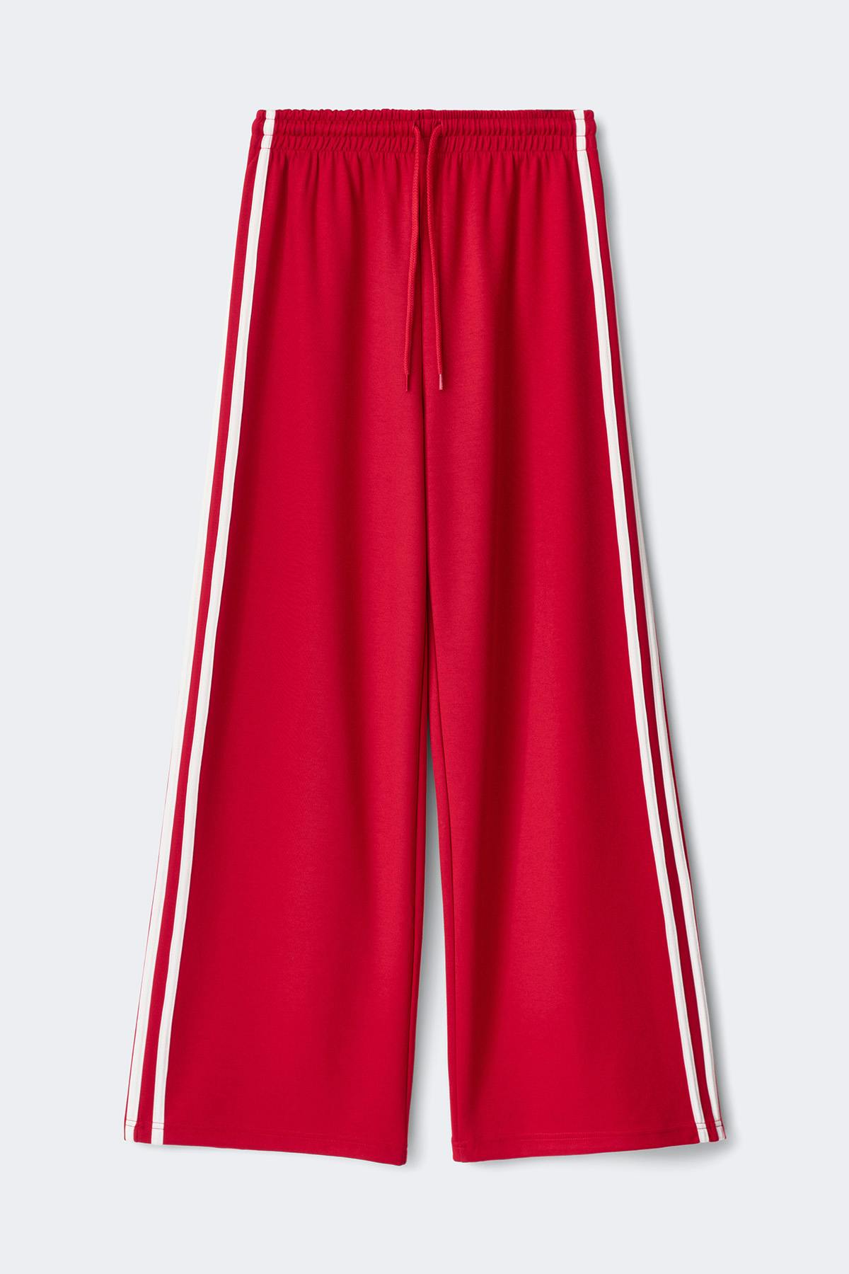 Sporty wide trousers