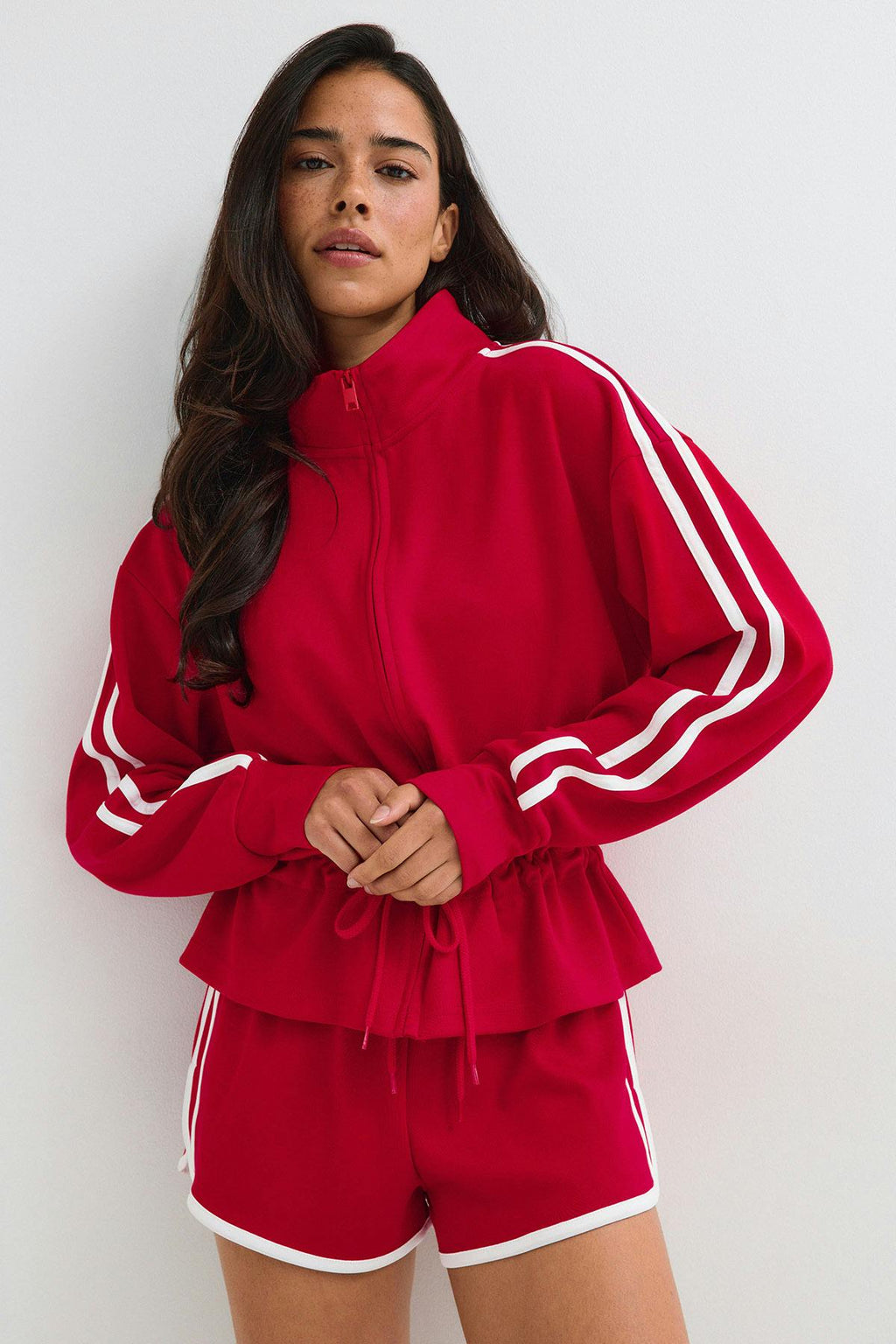 Peplum soft sporty jacket