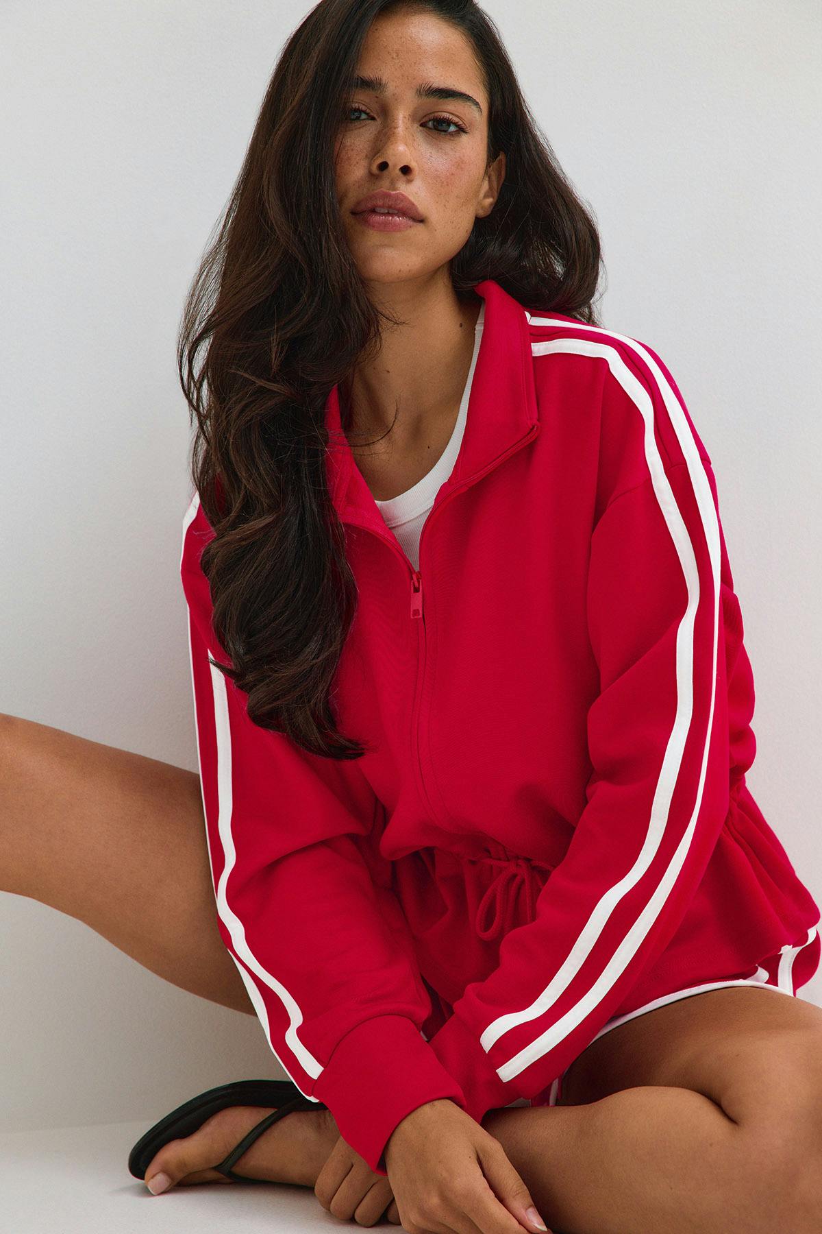 Peplum soft sporty jacket
