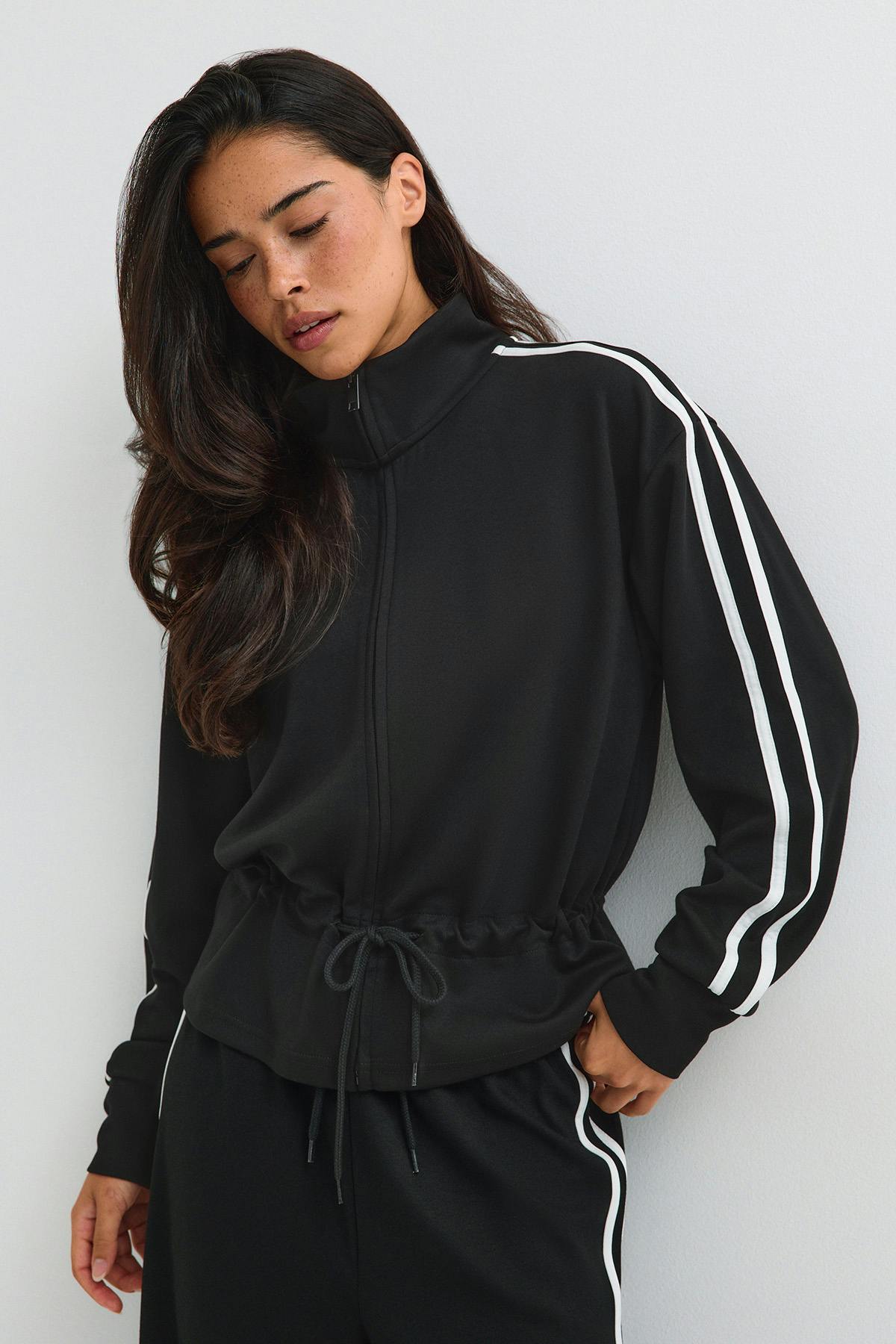Peplum soft sporty jacket