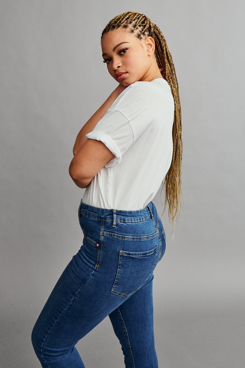 high waist jeans