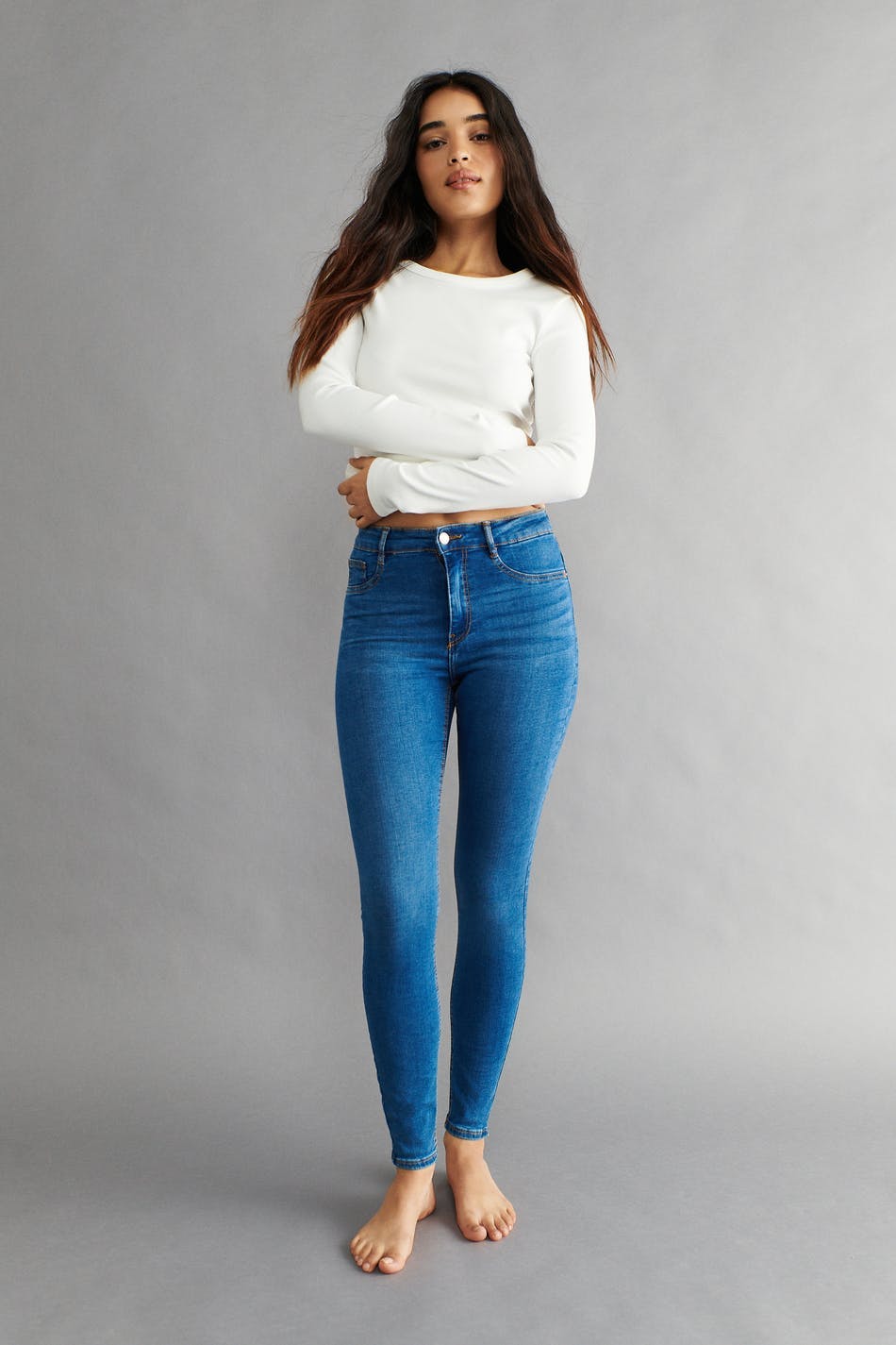 high waist jeans