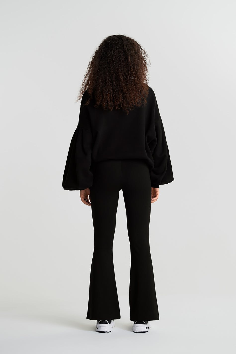 Flare petite jersey trousers