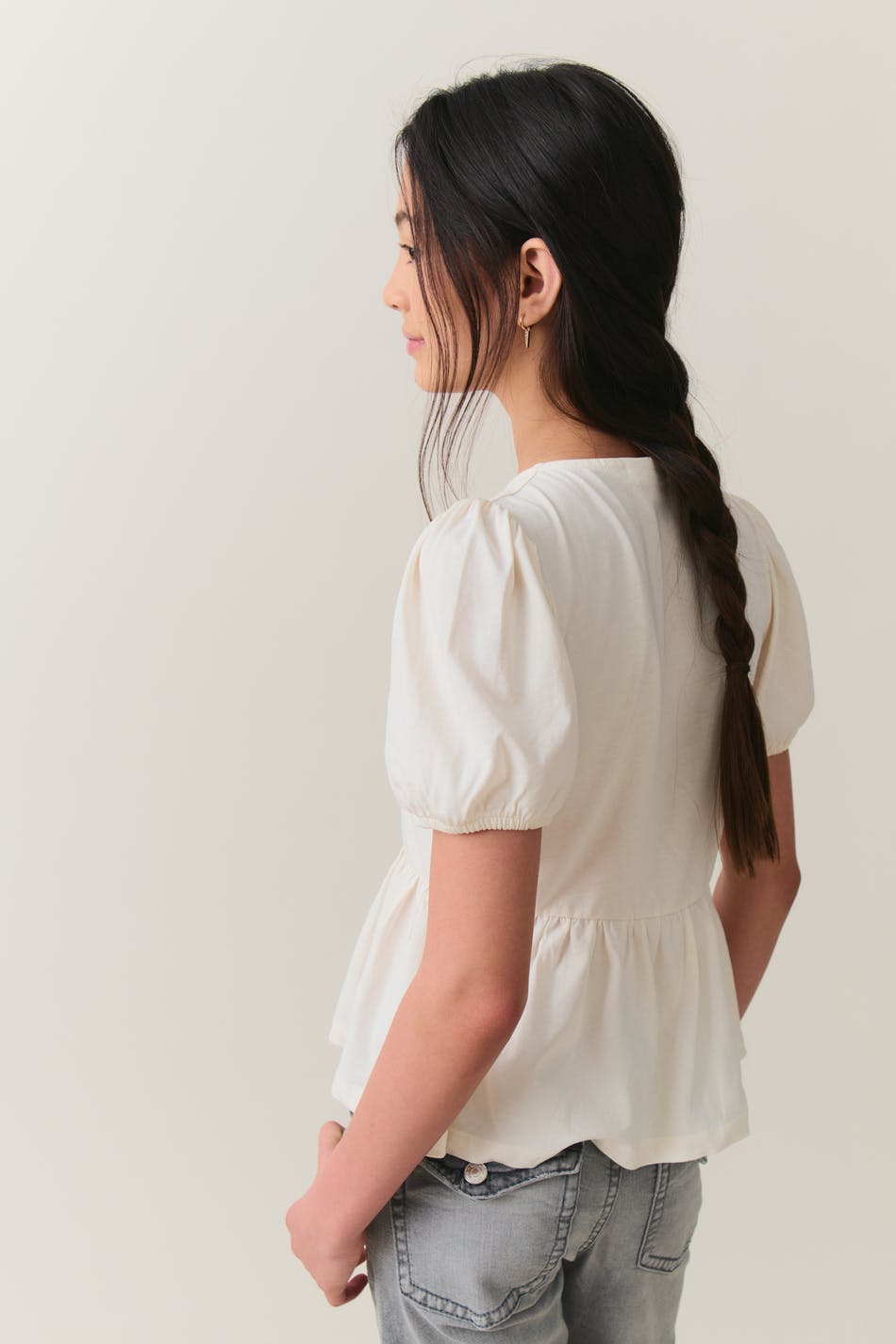 Y puff sleeve top