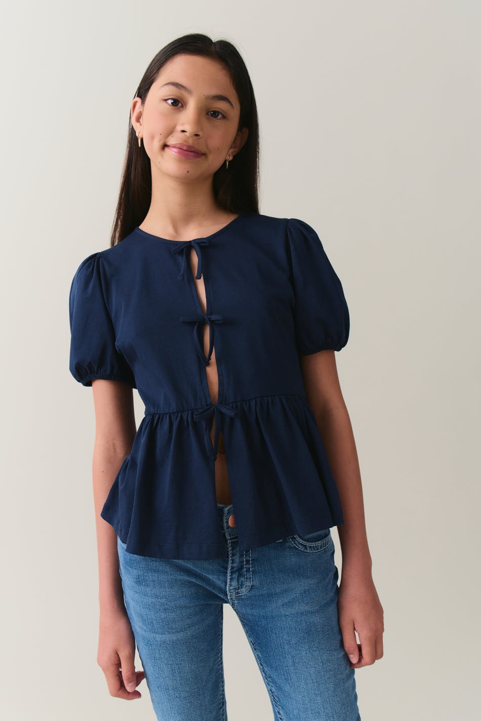 Y puff sleeve top
