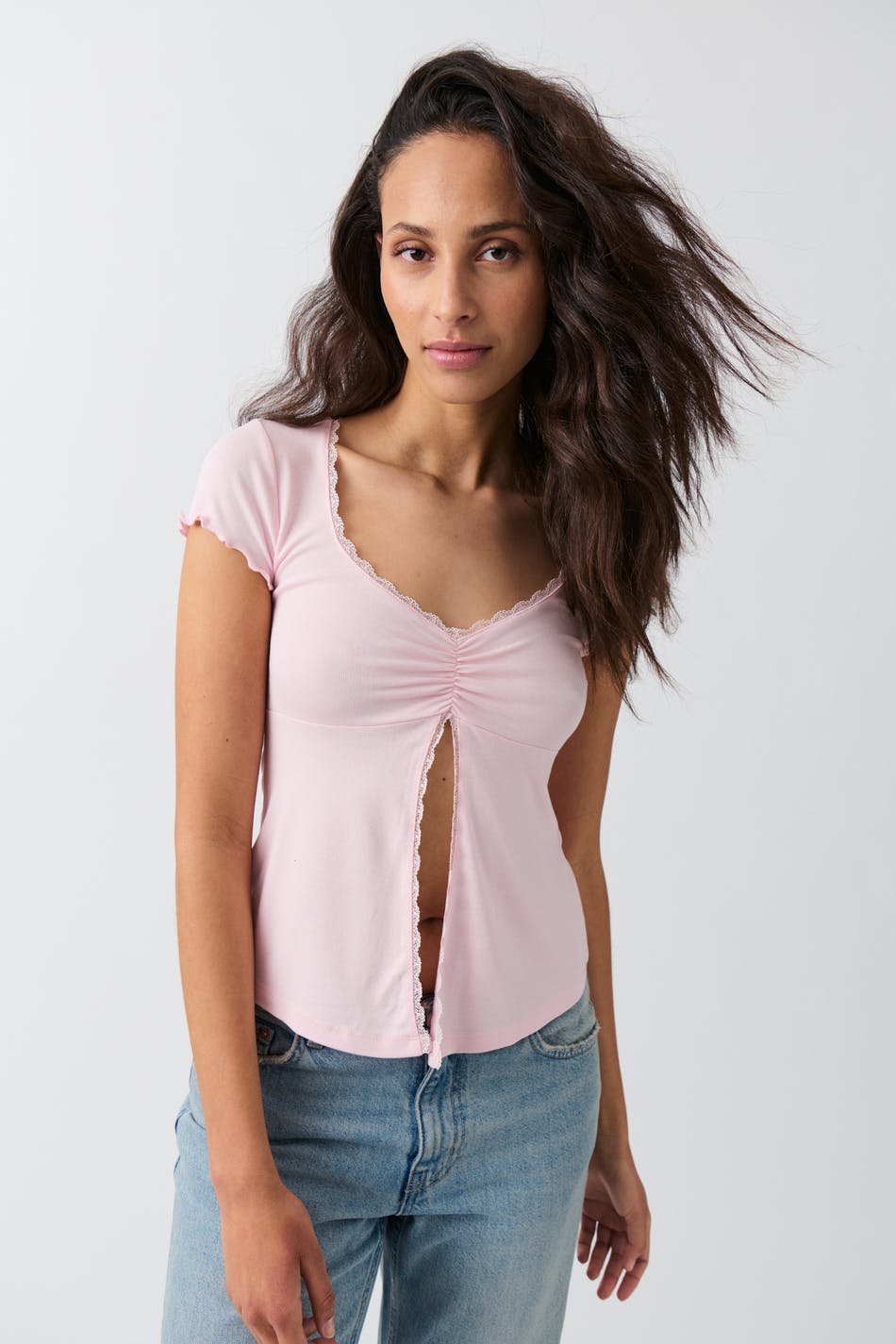 Lace detail top