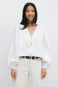Tie blouse