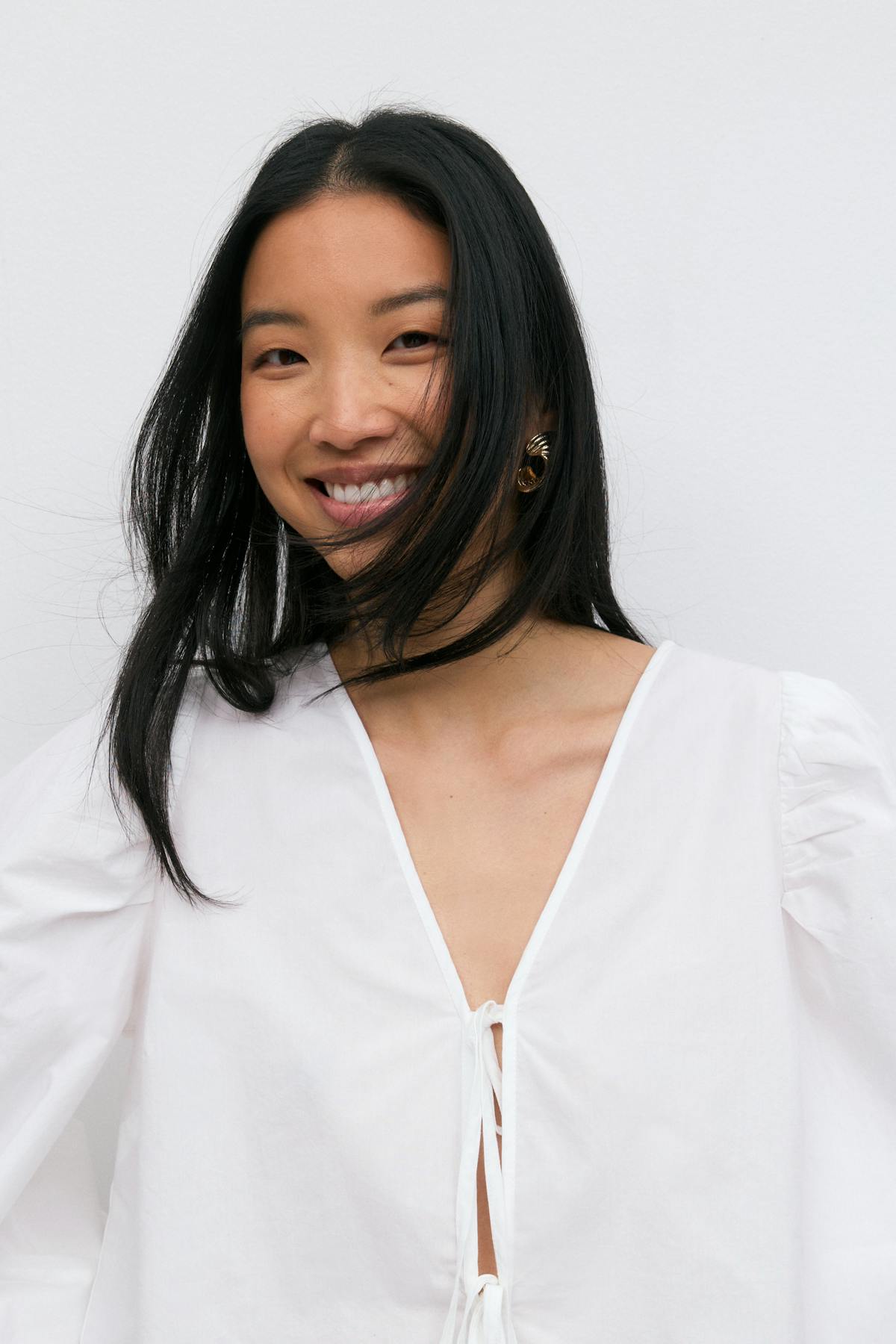 Tie blouse