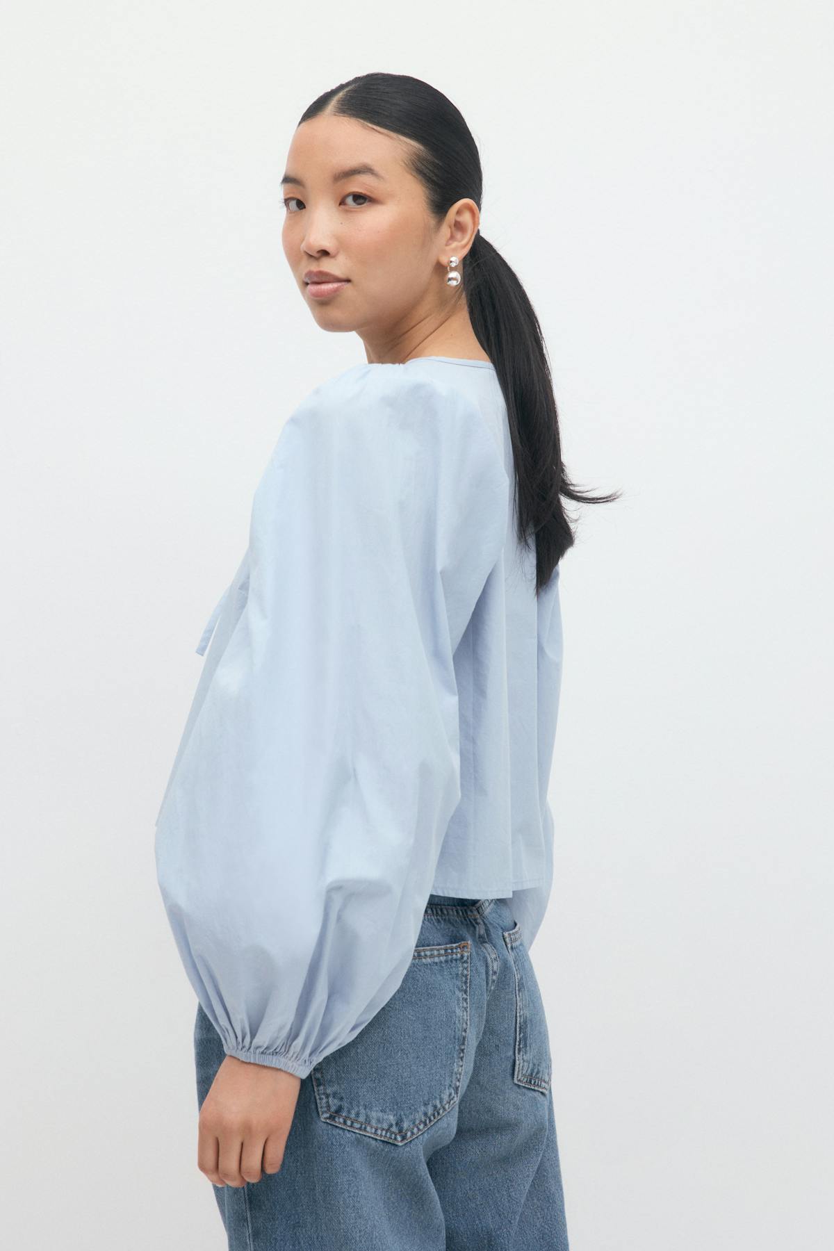 Tie blouse