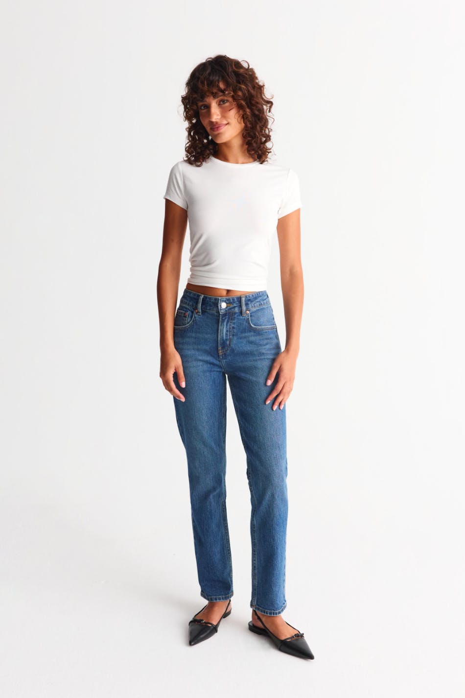 Slim straight jeans
