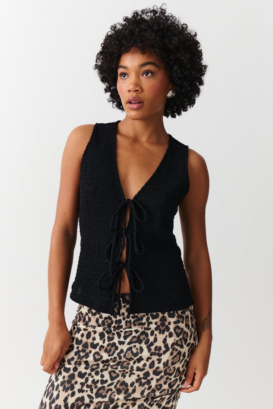 Tie front top