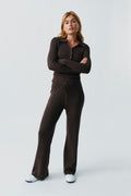 Knitted rib trousers