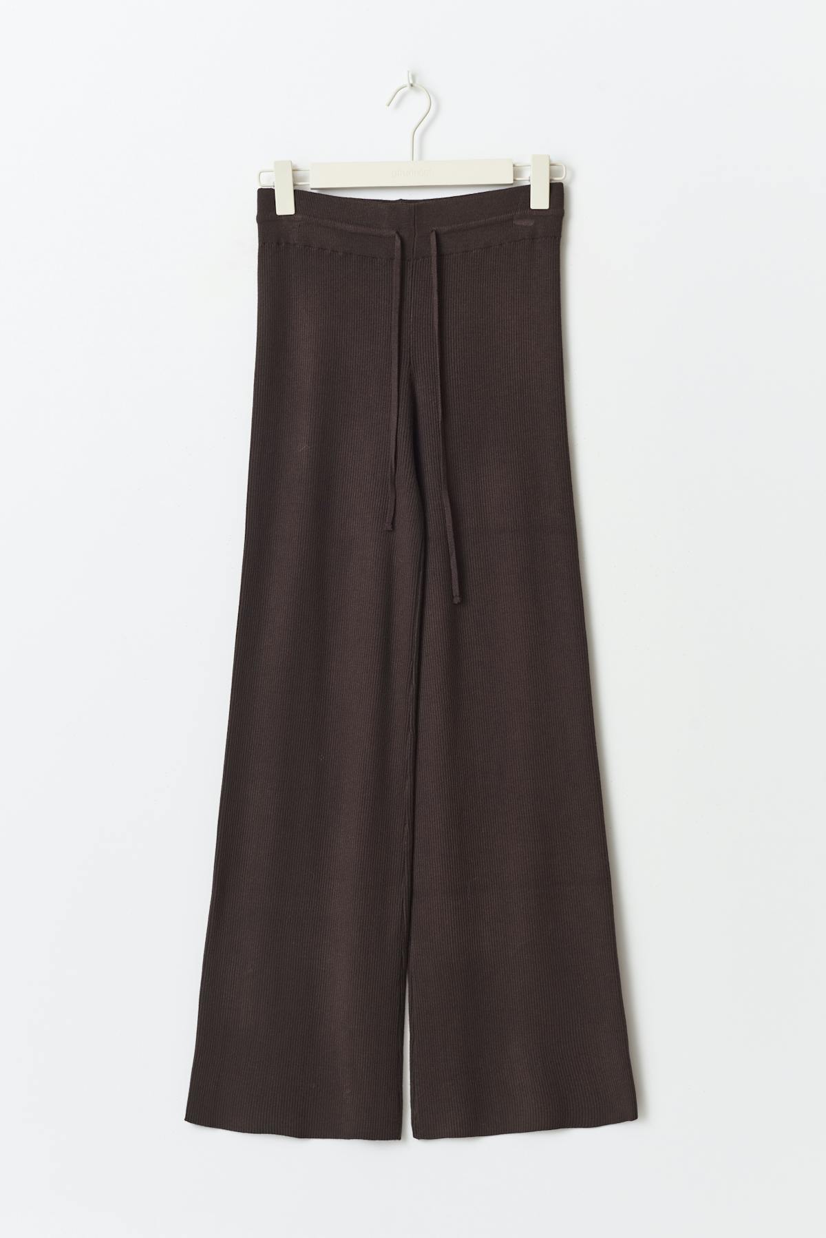 Knitted rib trousers