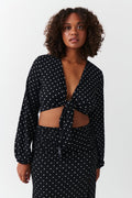 Tie front top