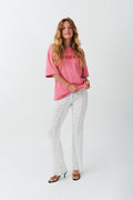 Lace flare trousers
