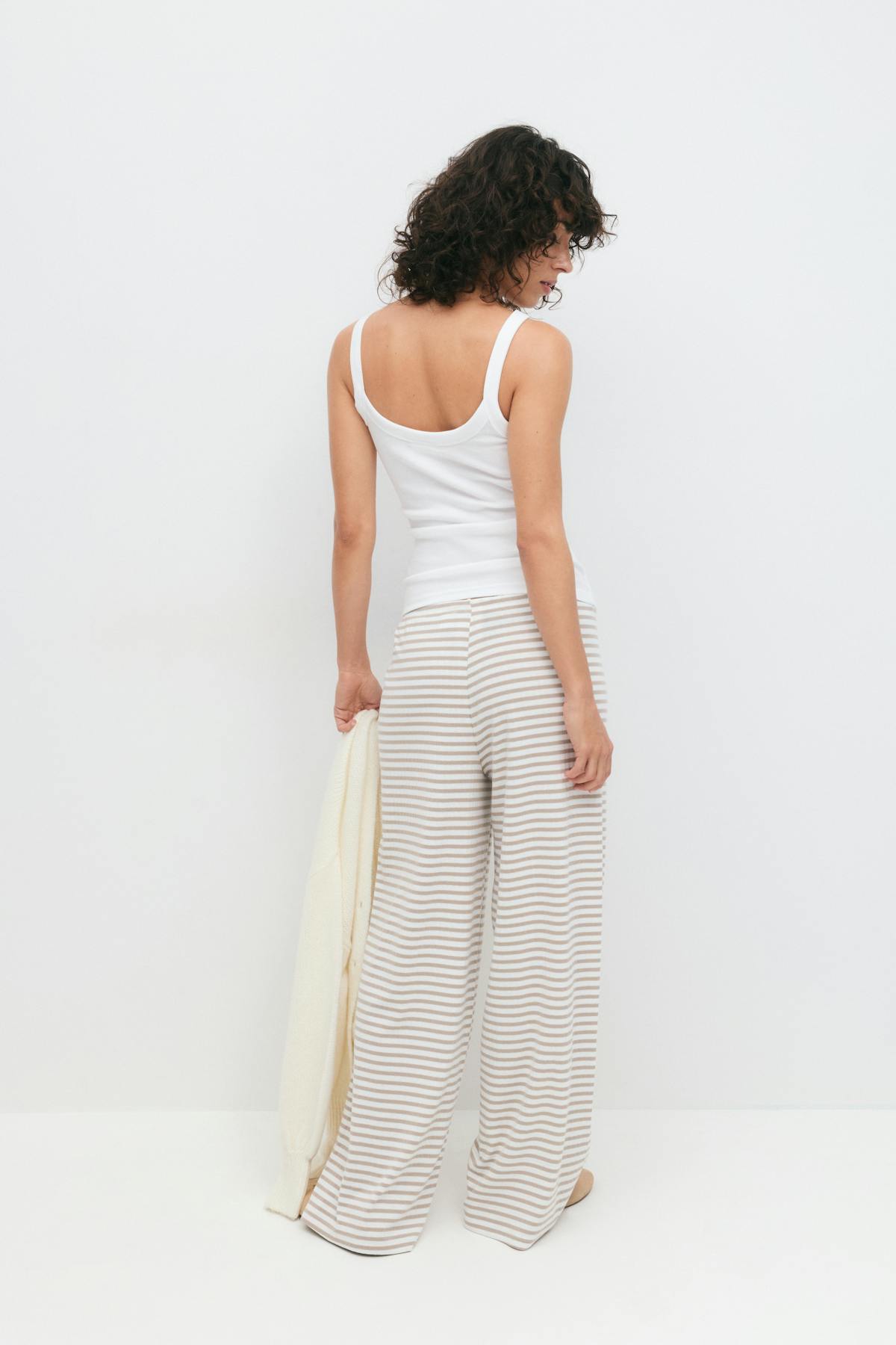 Striped soft trousers