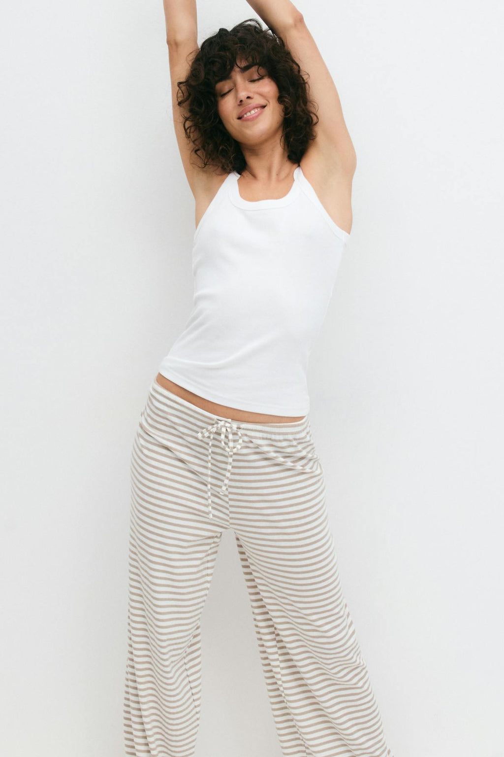 Striped soft trousers