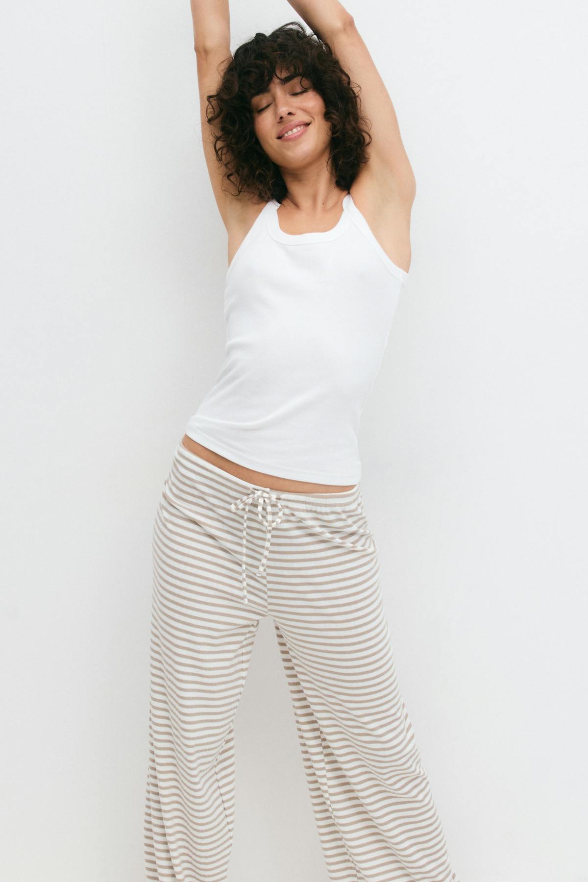 Striped soft trousers