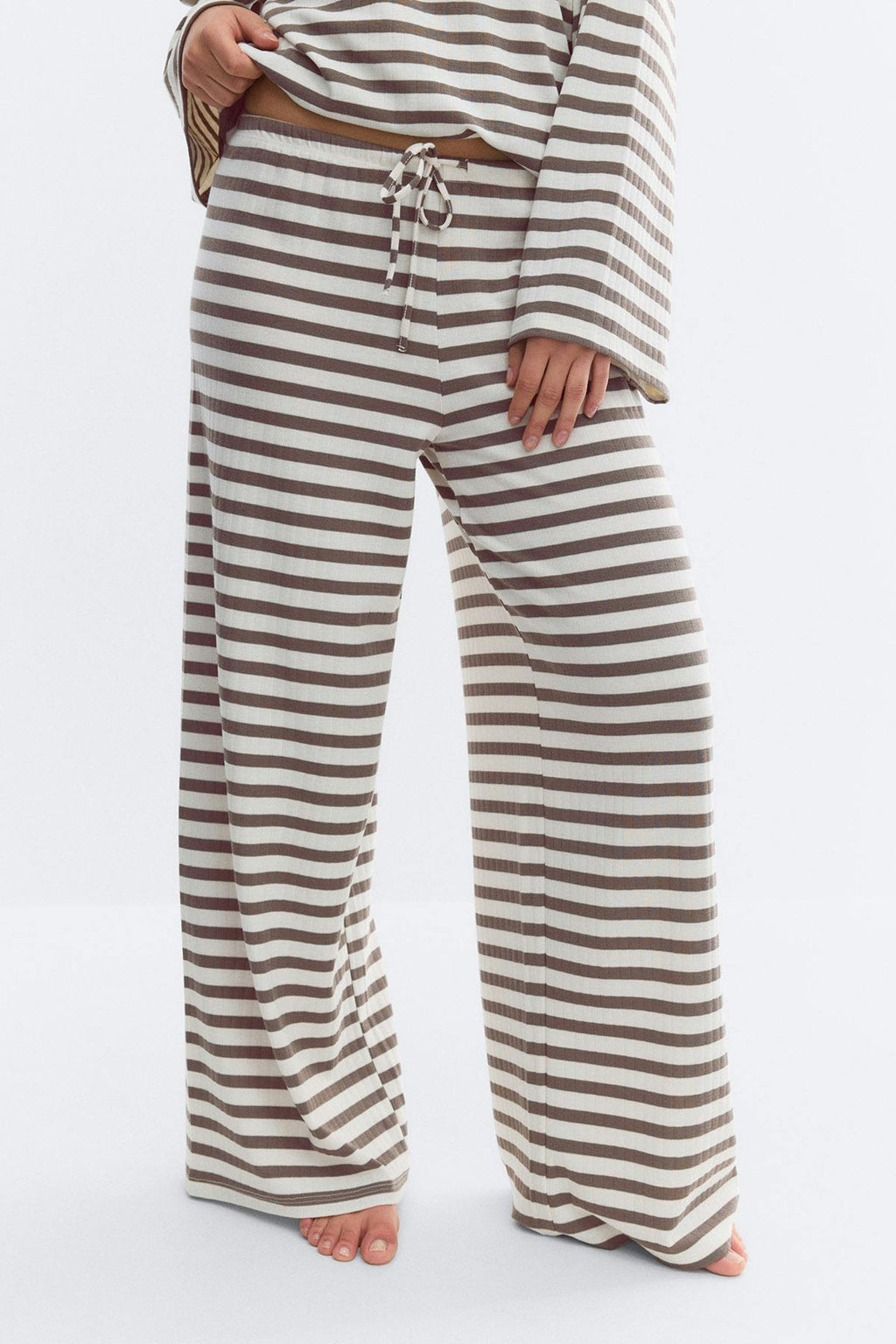 Striped soft trousers