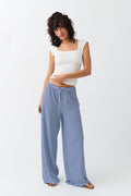 Striped soft trousers