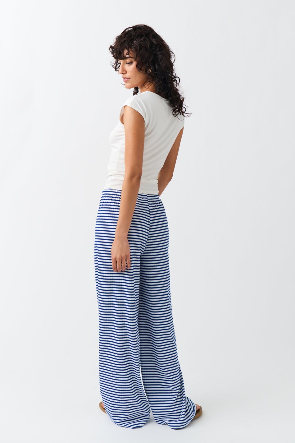 Striped soft trousers