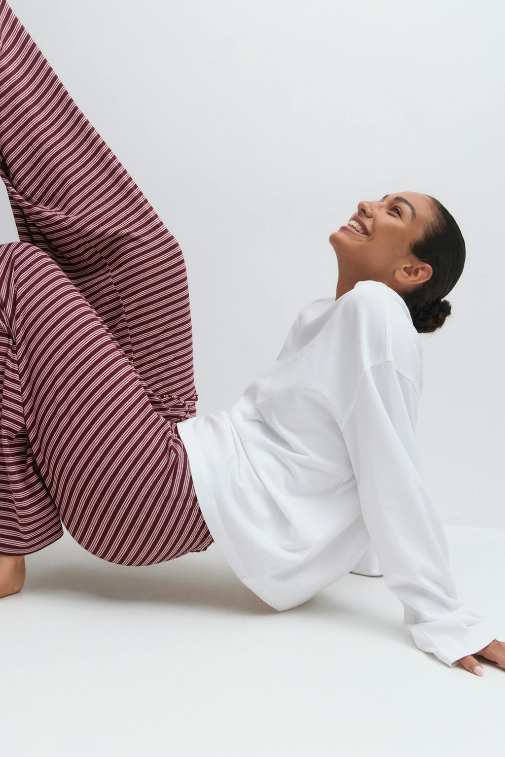 Striped soft trousers