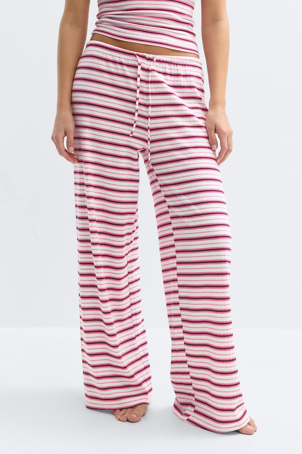 Striped soft trousers