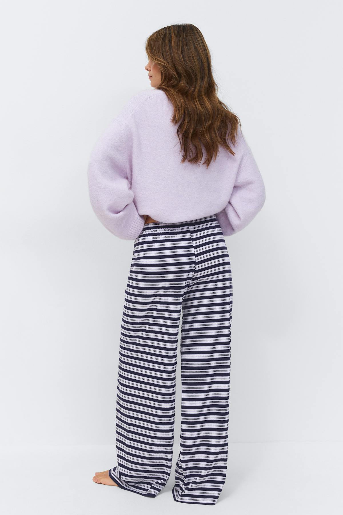 Striped soft trousers