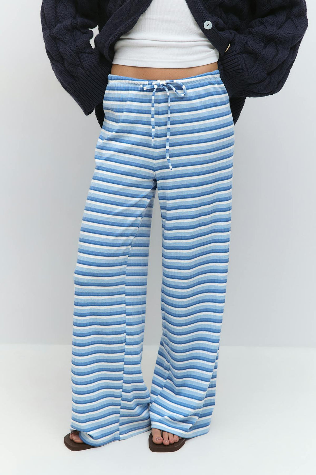 Striped soft trousers