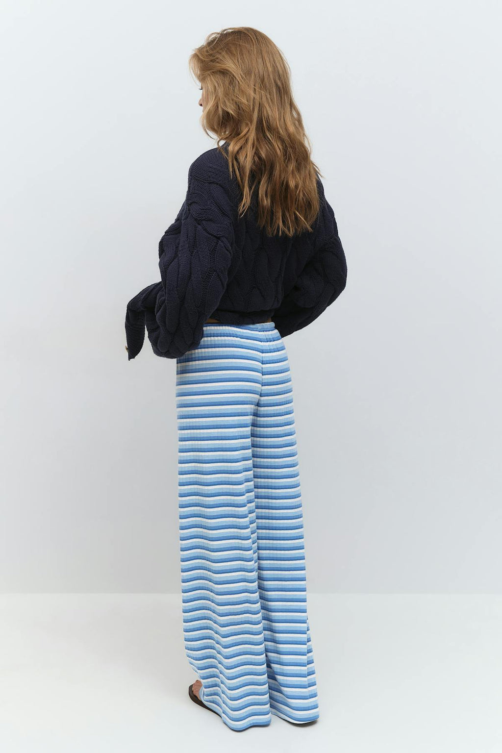 Striped soft trousers
