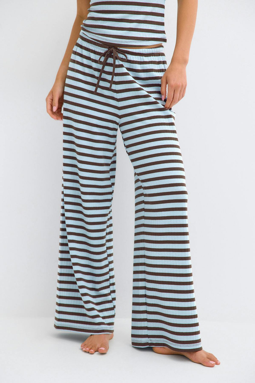 Striped soft trousers