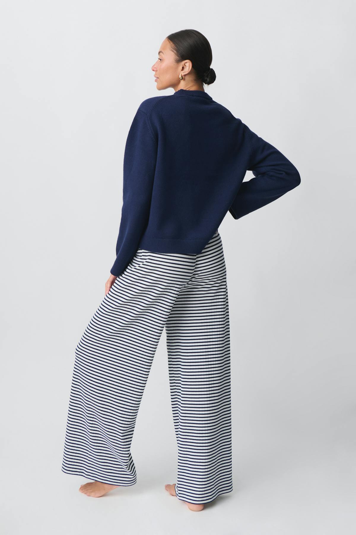 Striped soft trousers