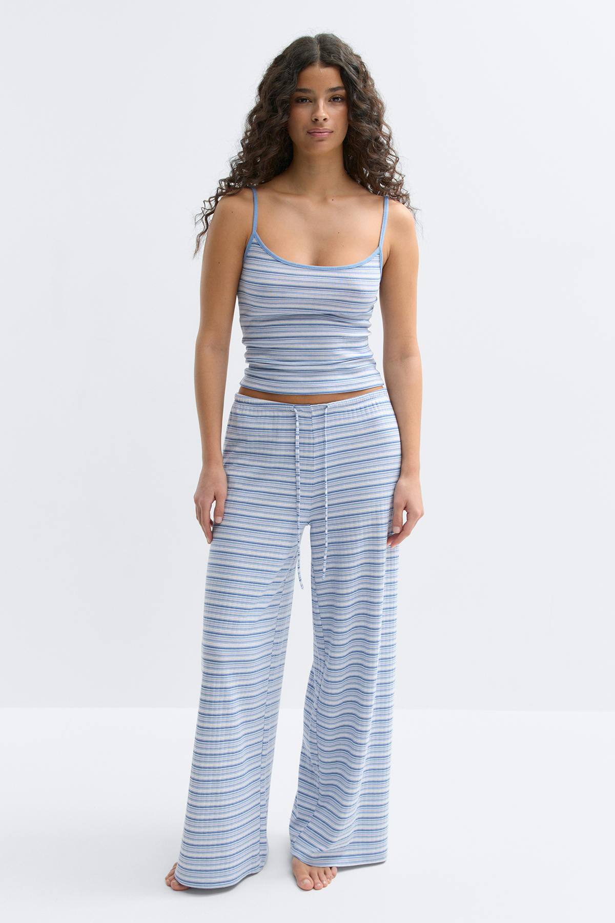 Striped soft trousers