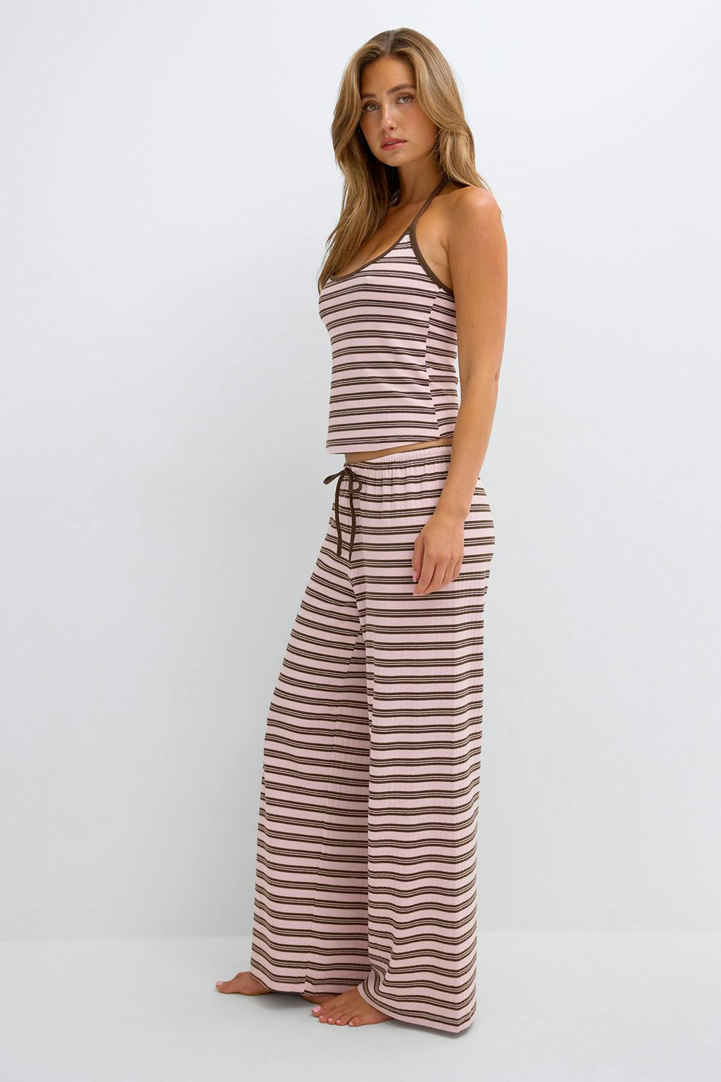 Striped soft trousers