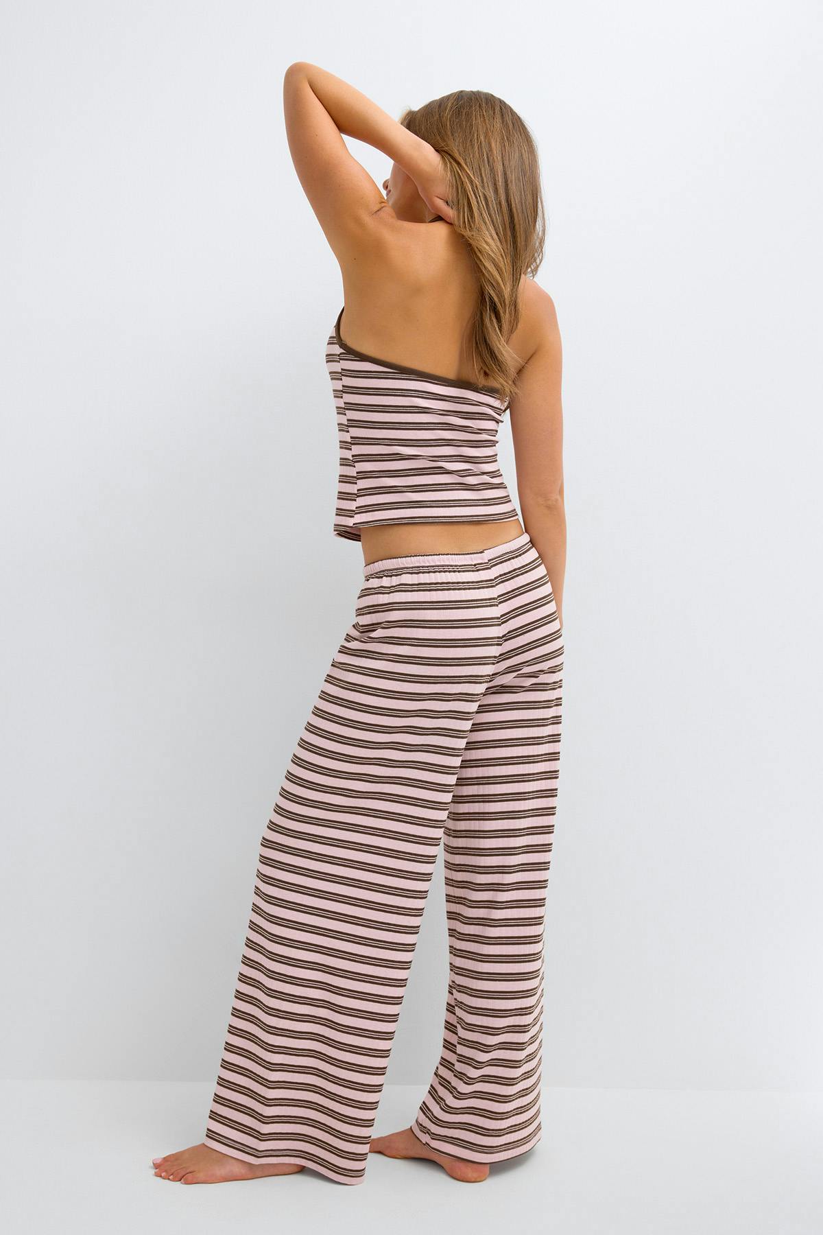 Striped soft trousers