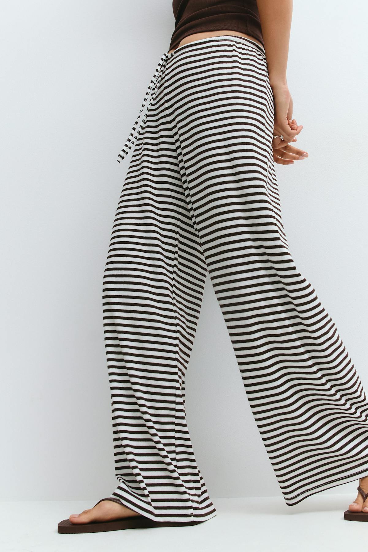 Striped soft trousers
