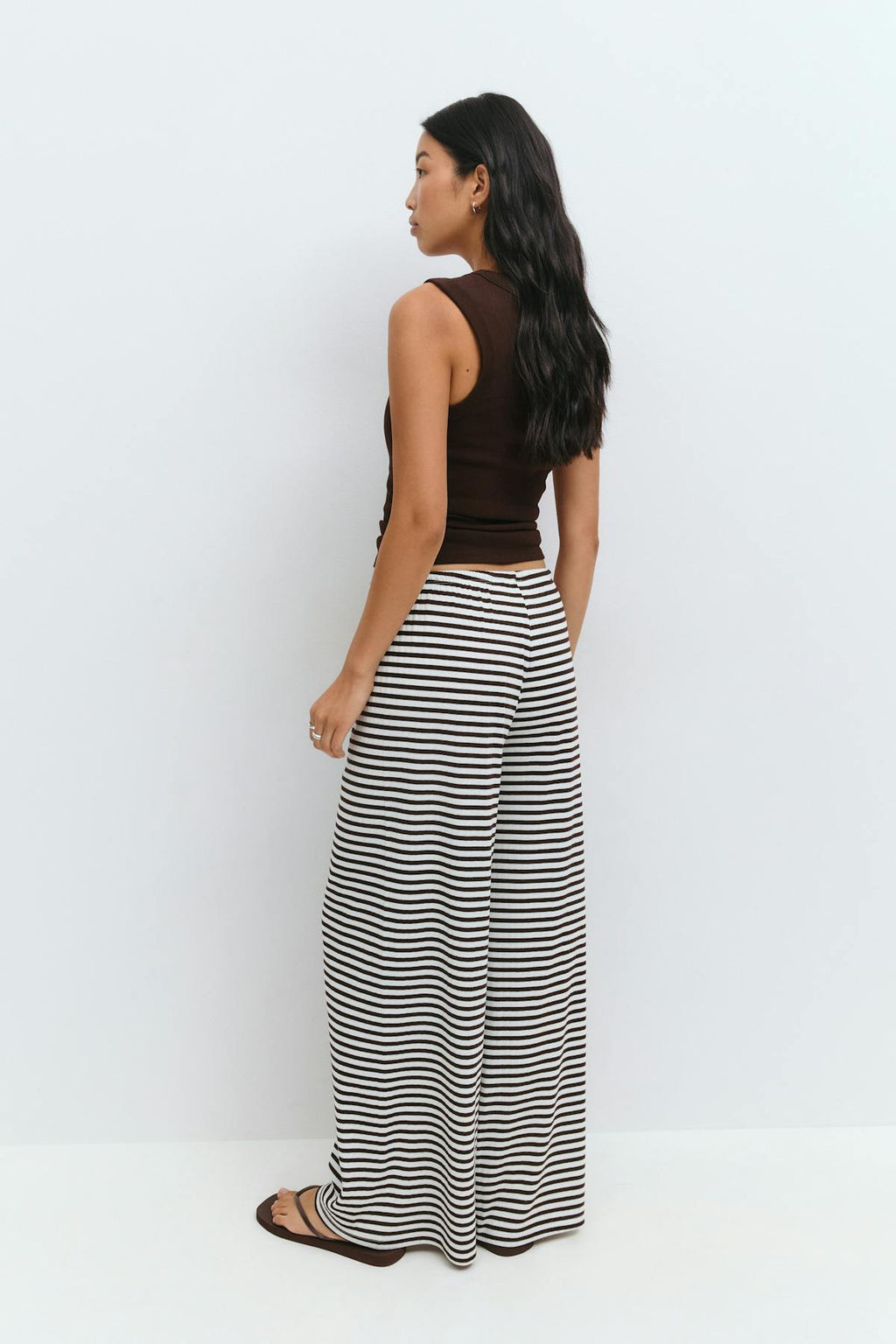 Striped soft trousers