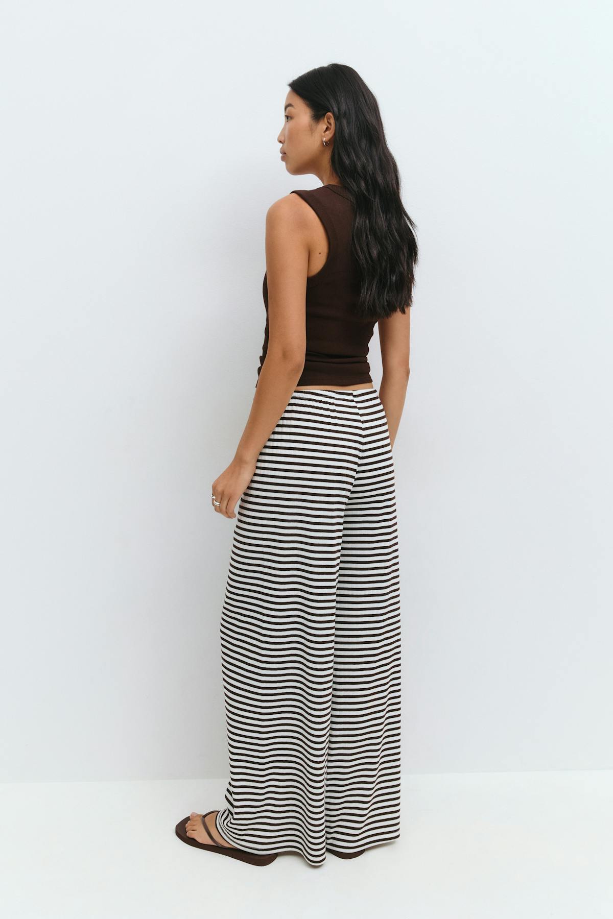 Striped soft trousers