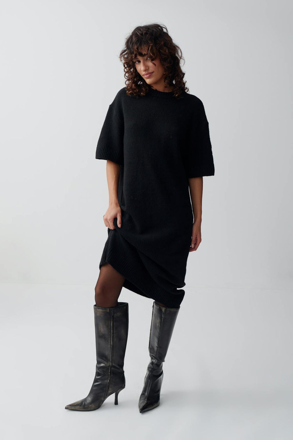 Knitted t-shirt dress
