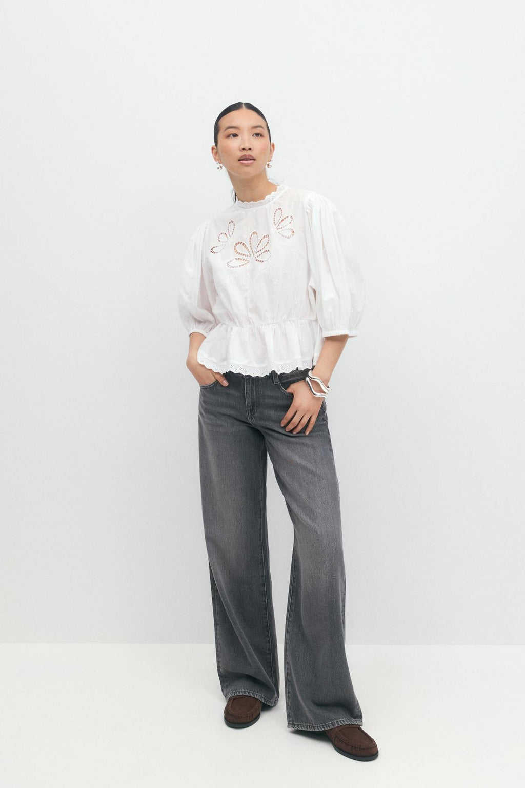 Boho peplum blouse