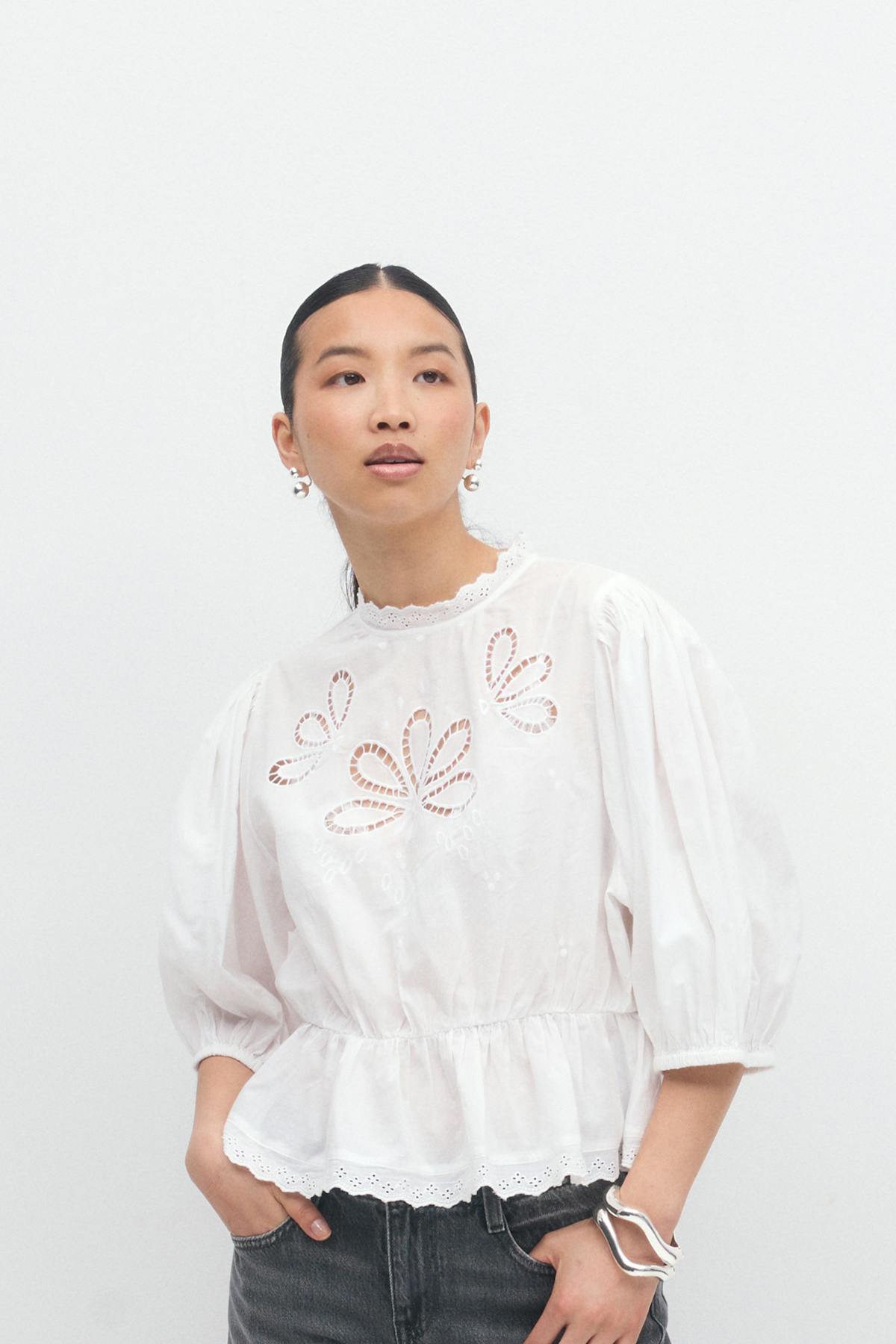 Boho peplum blouse